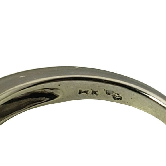 Vintage 14 Karat White Gold and Diamond Engagement Ring Size 6.25 #11156 - Picture 8 of 10